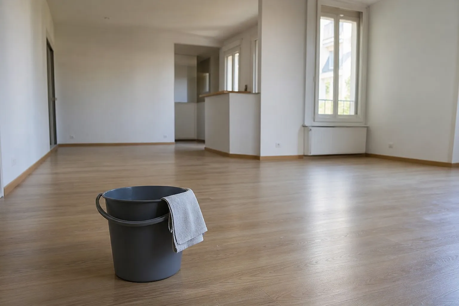 Appartement vide propre avant une remise de clés